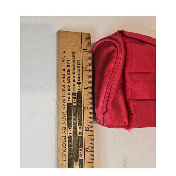 Botkier Wristlet Clutch Hot Pink Satin Fancy Purse Silver accents 11.5" x 5" Eve - Picture 8 of 10